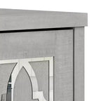 Meuble de salle de bain autoportant avec portes miroir – Chêne gris poussière, 25" L