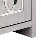 Meuble de salle de bain autoportant avec portes miroir – Chêne gris poussière, 25" L