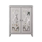 Meuble de salle de bain autoportant avec portes miroir – Chêne gris poussière, 25" L