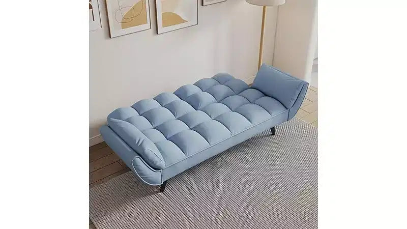 Canapé deux places, canapé avec deux accoudoirs et coussins, confortable, idéal pour appartement, chambre à coucher, petit espace