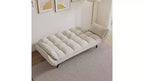 Canapé deux places, canapé avec deux accoudoirs et coussins, confortable, idéal pour appartement, chambre à coucher, petit espace