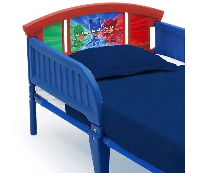 Lit pour tout-petit PJ Masks – Cadre en plastique, 2 barrières de sécurité, certifié JPMA