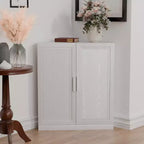 Meuble de rangement moderne à 2 portes pour salon et chambre à coucher – Blanc