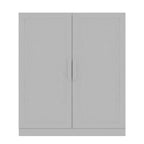 Meuble de rangement moderne à 2 portes pour salon et chambre à coucher – Blanc