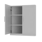 Meuble de rangement moderne à 2 portes pour salon et chambre à coucher – Blanc