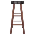 Meuble de rangement 2 portes avec motif gravé – Bahut d'appoint moderne, Noyer