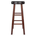 Meuble de rangement 2 portes avec motif gravé – Bahut d'appoint moderne, Noyer