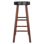 Meuble de rangement 2 portes avec motif gravé – Bahut d'appoint moderne, Noyer