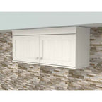 Buffet mural 2 portes – Style transitionnel, étagères réglables, blanc