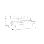 Canapé-lit futon convertible – Canapé inclinable multiposition pour salon