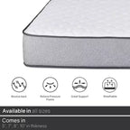 Matelas en mousse haute densité Continental Sleep de 5 pouces, ferme, à plateau serré.