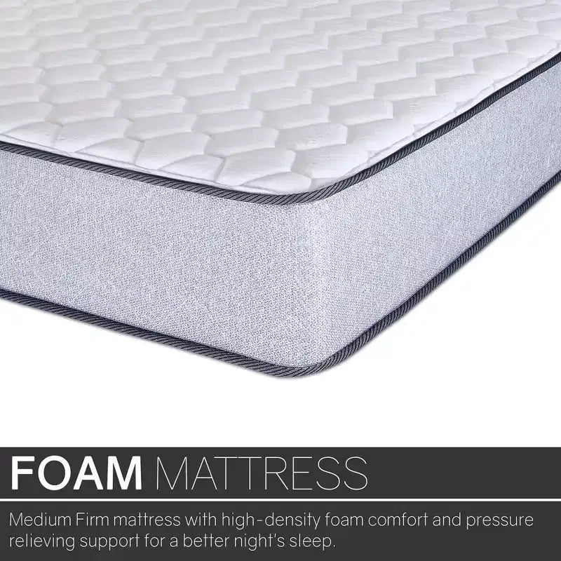 Matelas en mousse haute densité Continental Sleep de 5 pouces, ferme, à plateau serré.