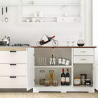 Costway Buffet, Armoire de Rangement de Cuisine avec 2 Tiroirs et 3 Portes