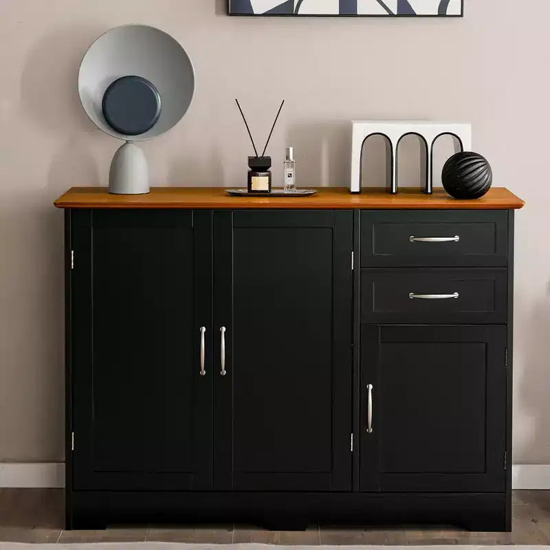 Costway Buffet, Armoire de Rangement de Cuisine avec 2 Tiroirs et 3 Portes