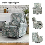 Ensemble de 2 fauteuils inclinables pivotants manuels avec bordure cloutée – Salon