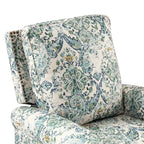 Ensemble de 2 fauteuils inclinables pivotants manuels avec bordure cloutée – Salon