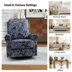 Ensemble de 2 fauteuils inclinables pivotants manuels avec bordure cloutée – Salon